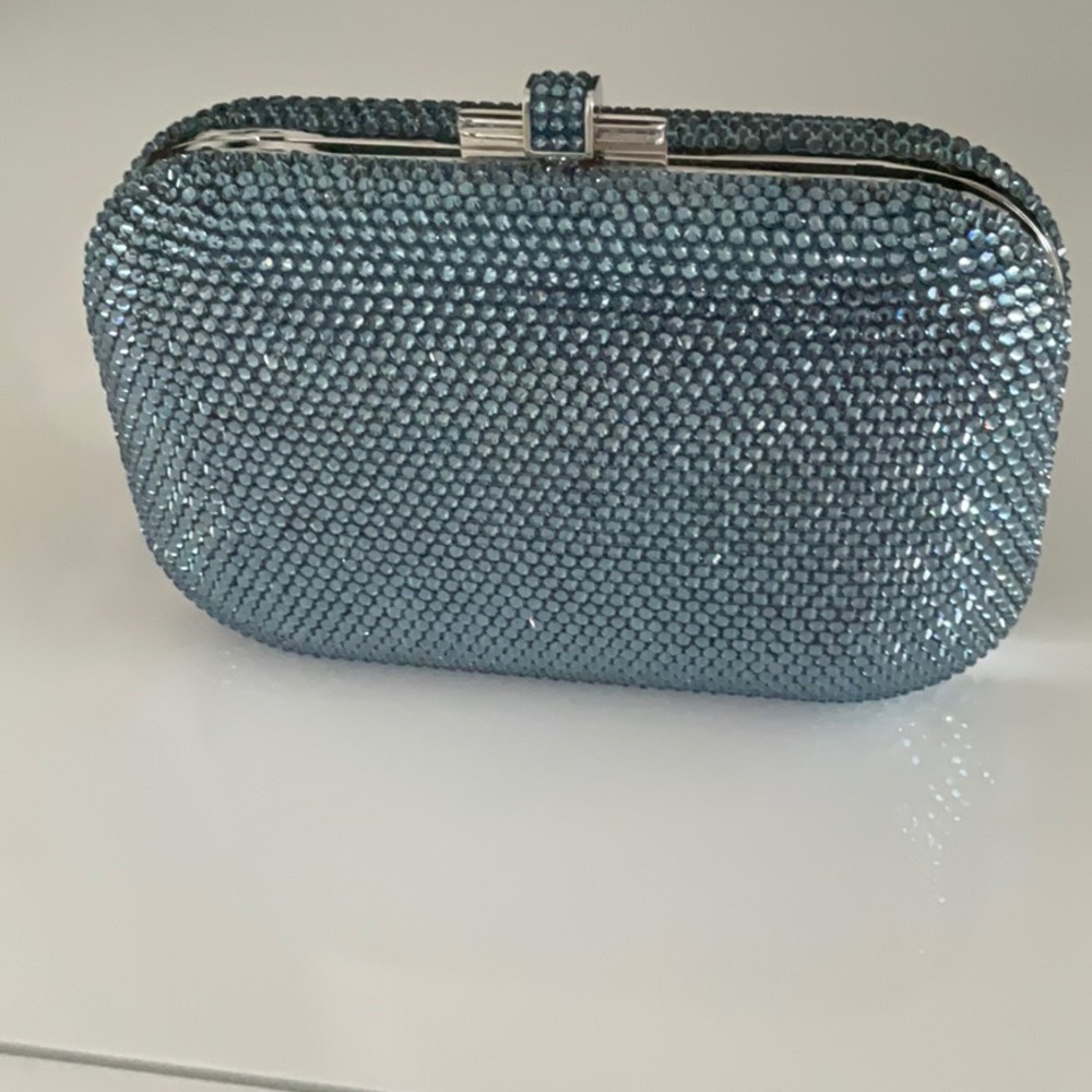 Judith Leiber Sparkling Blue Crystal Clutch - Picture 12 of 13
